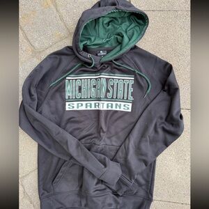 Michigan State Spartans Black & Green Pullover Hoodie